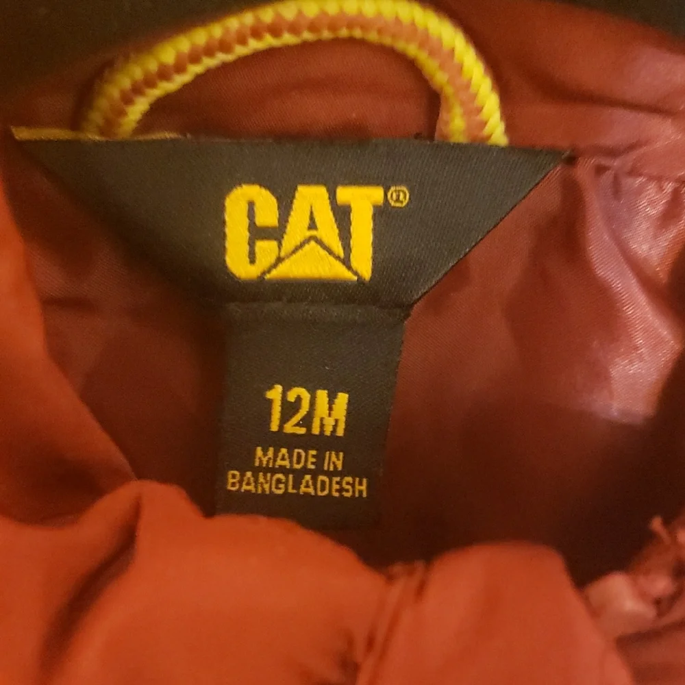 NWT CAT Burgandy Puffer Vest